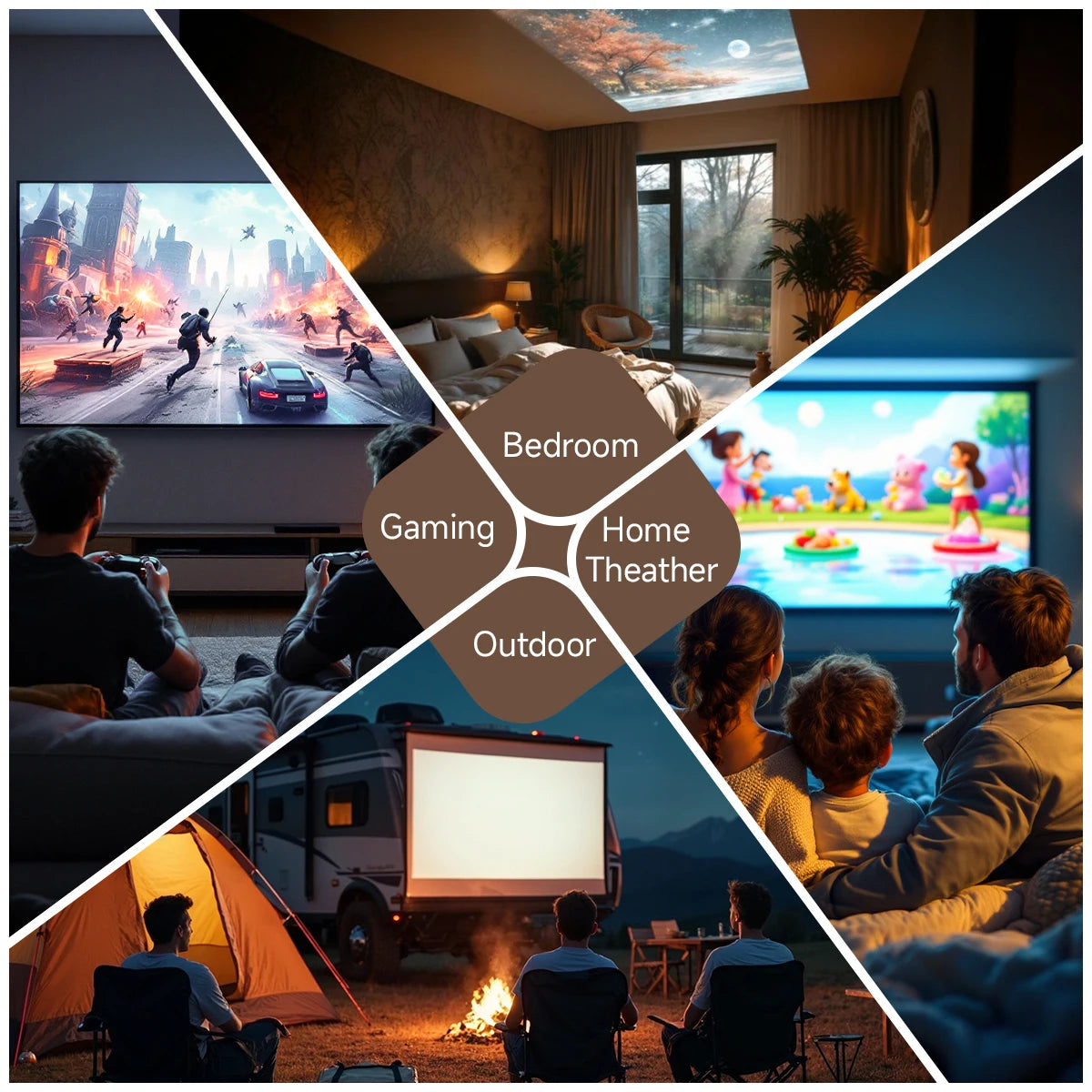 Magcubic Native 1080P Home Theater Projector With Auto Focus