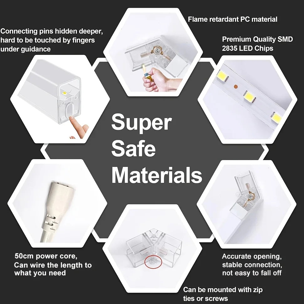 Ultra Bright LED Hexagon Tube Light For Garage Workshop