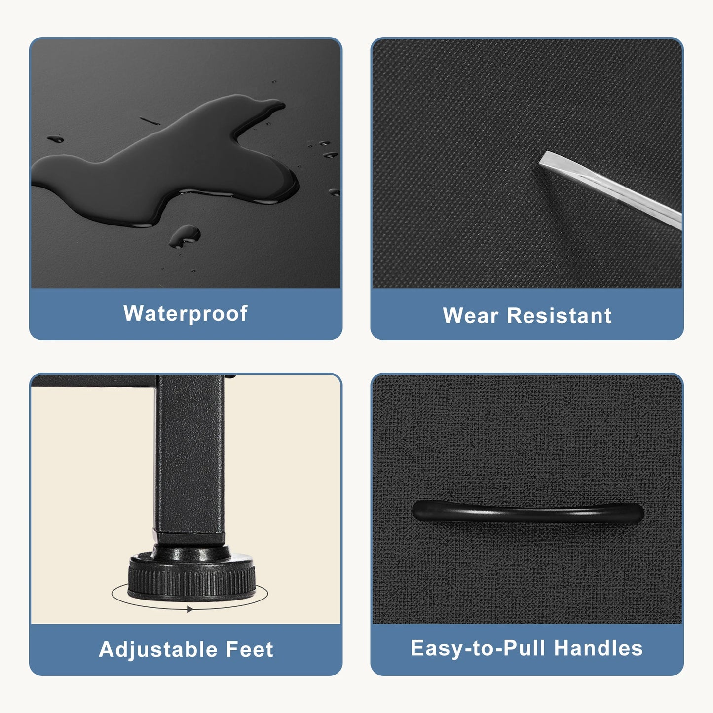 JHK Dresser With 7 Fabric Drawers Storage Closet Chest