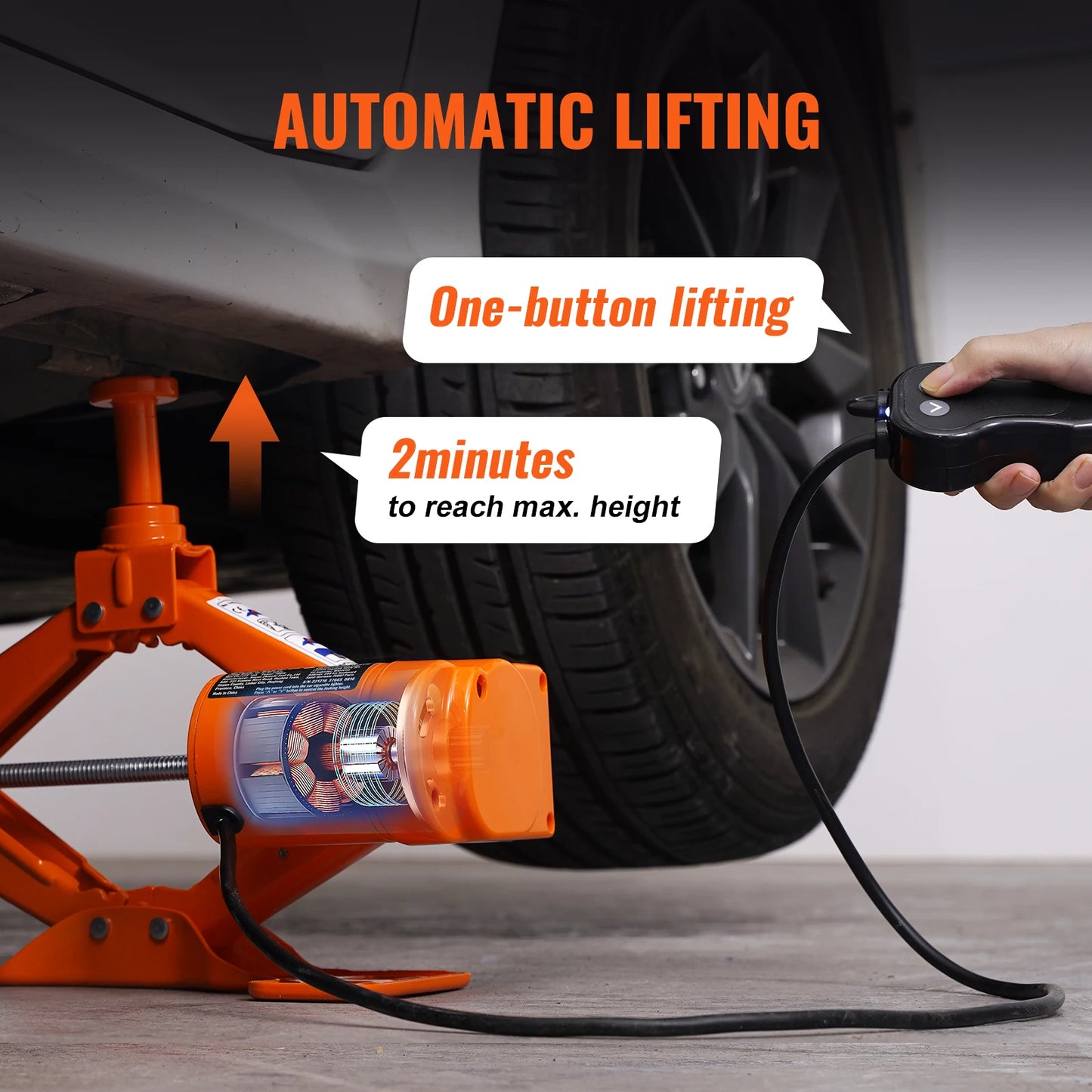 SucceBuy 12V Electric Car Jack Scissor Portable For SUV Truck