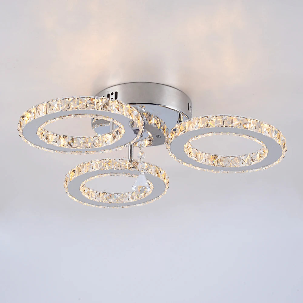 Modern Luxury Ceiling Crystal Chandelier Decoration Home Furniture Living Room Hanging Ceiling Lamp Kitchen Light Led Lighting