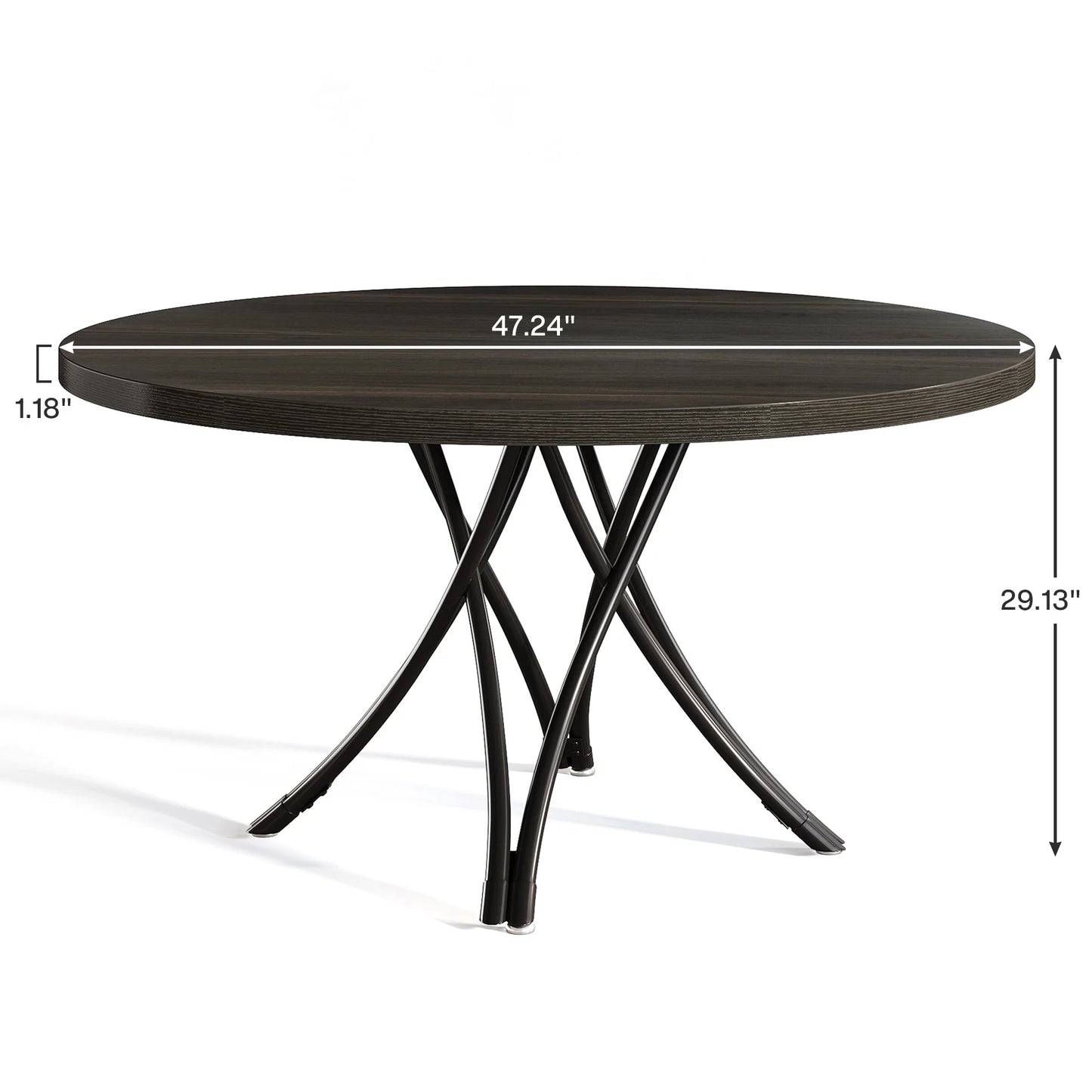 Tribesigns Round Dining Table For 4 To 6 People Farmhouse