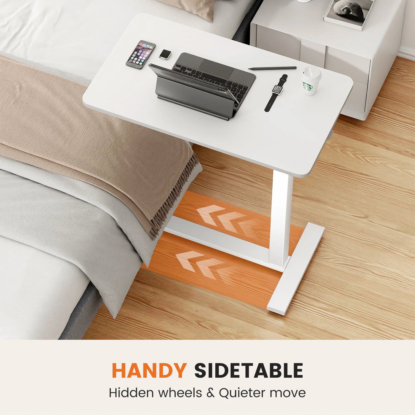 JHK Overbed Bedside Sofa Table Adjustable Height Laptop Desk