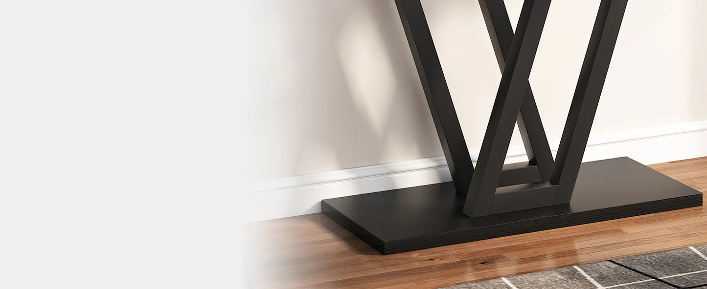 LITTLE TREE Industrial Console Table for Entryway and Living Room