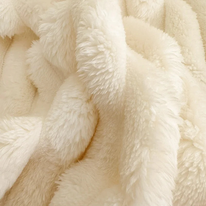 Soft Cashmere Wool Blanket for Sofa Bed with Anti Pilling