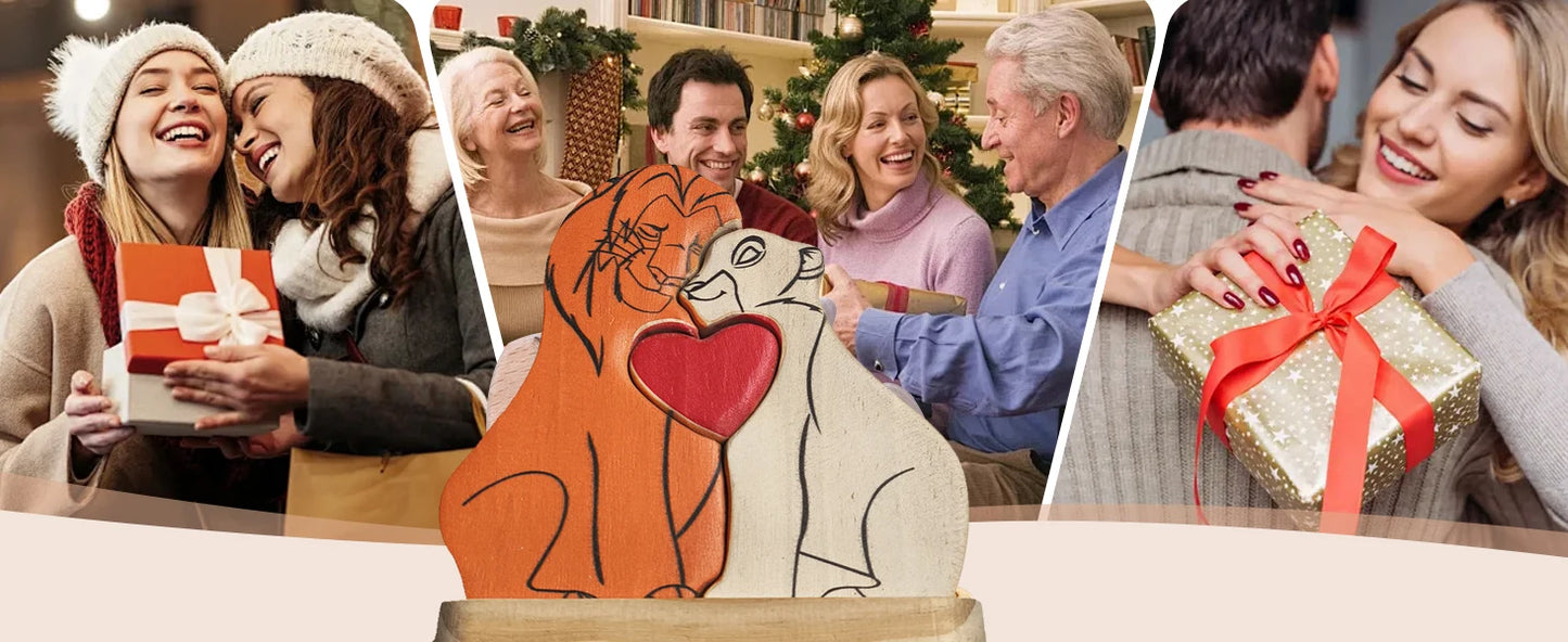 NONEDropshipping Bear Family Wooden Puzzle With Free Engraving Name