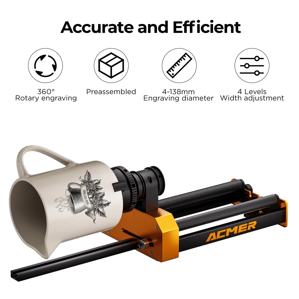 ACMER M4 Chuck Rotation Module 4th Axis Rotary Y Axis