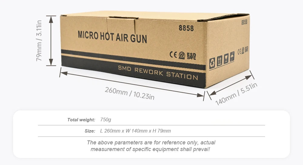 JCD 8858 Hot Air Gun Micro Rework Soldering Station