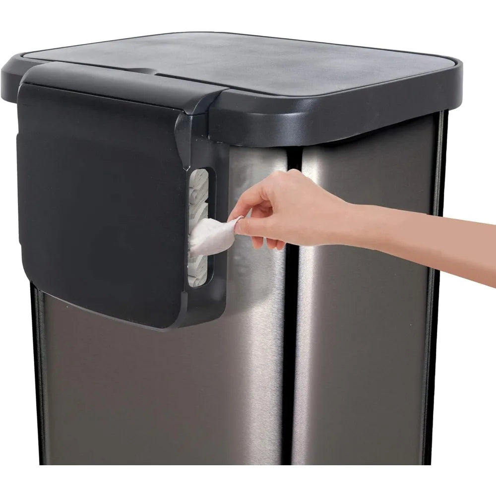 DAFIFY Stainless Steel Step Trash Can With Odor Protection