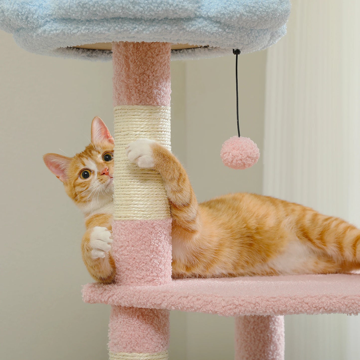 PAWZ Road Flower Cat Tree Multi Level Cat Tower With Sisal Scratching Posts