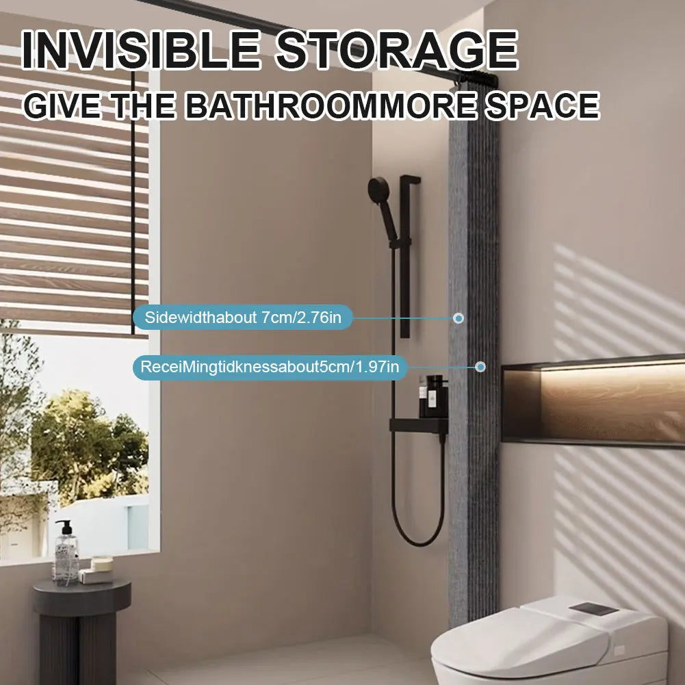 APWIKOGER Foldable Magnetic Shower Curtain Waterproof Bathroom Divider