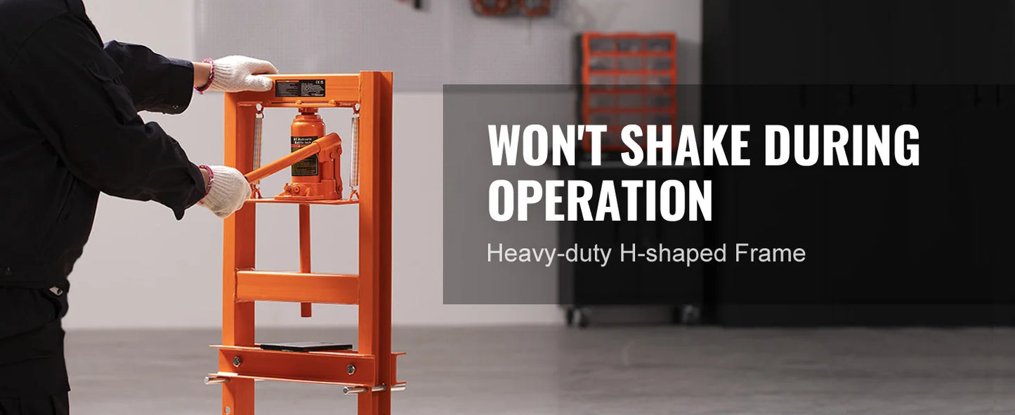 SucceBuy Hydraulic Shop Press HFrame for Garage Workshop