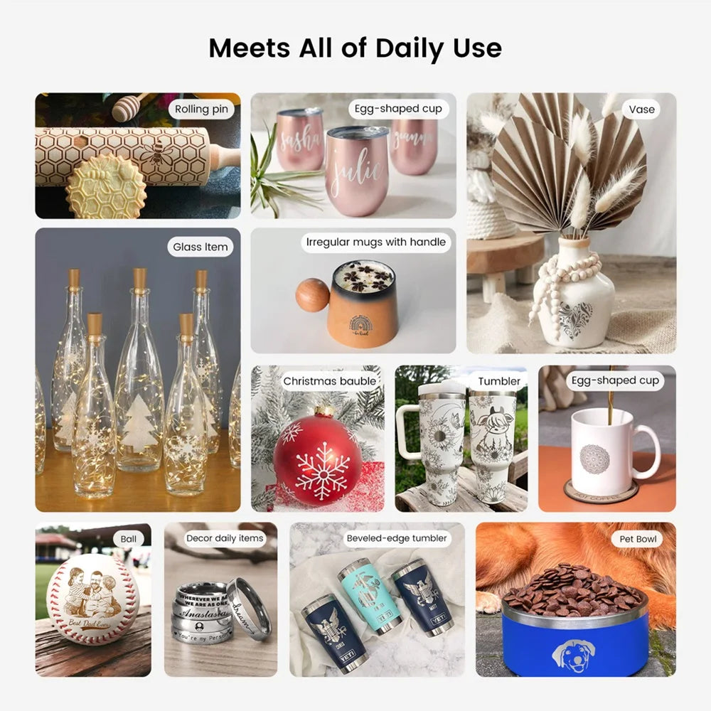 AlgoLaser Multi Function Rotary 4in1 Kit For Engraving Cylindrical Objects