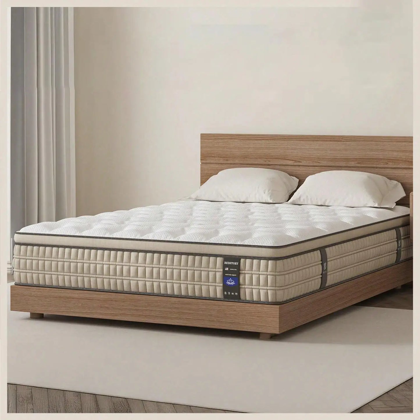 BedStory Hybrid Gel Memory Foam Mattress With Breathable Fabric
