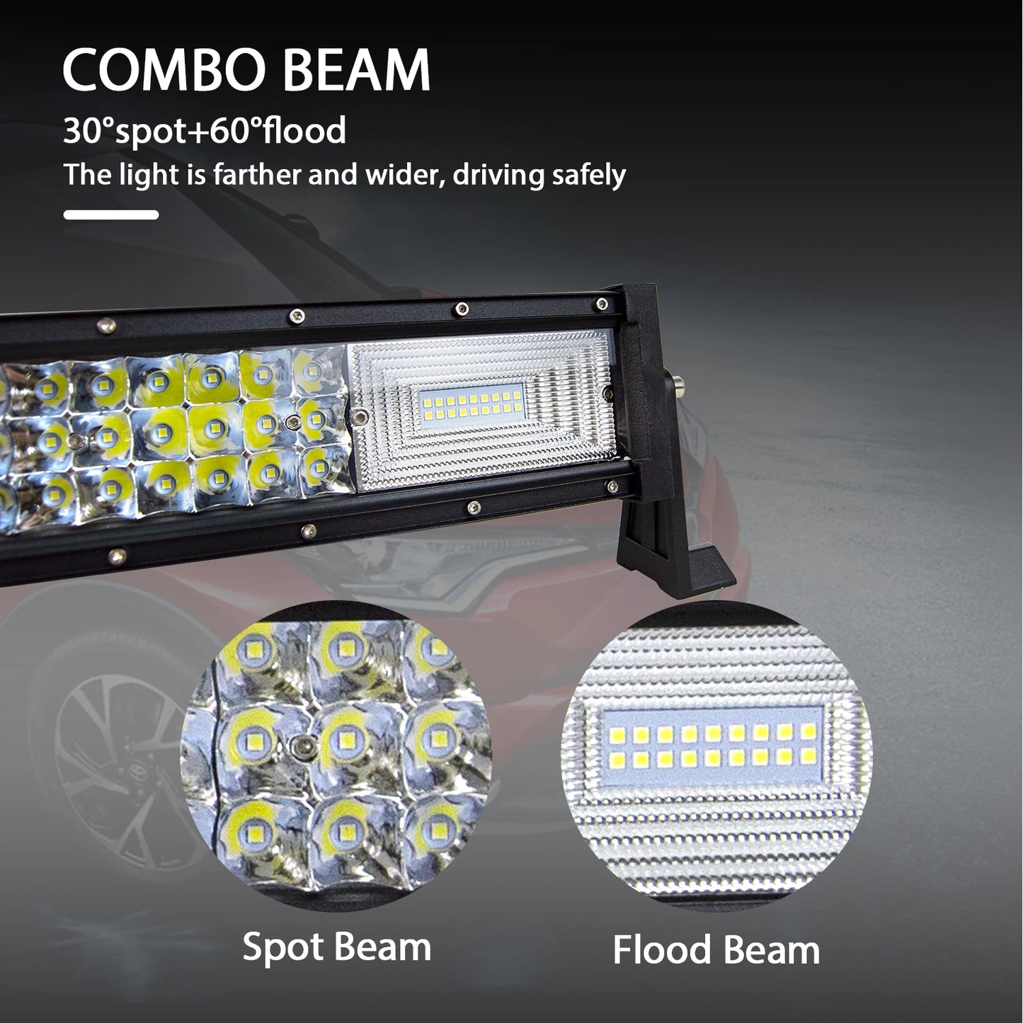 Auxtings Curved LED Light Bar Offroad 12V 24V Combo Beam