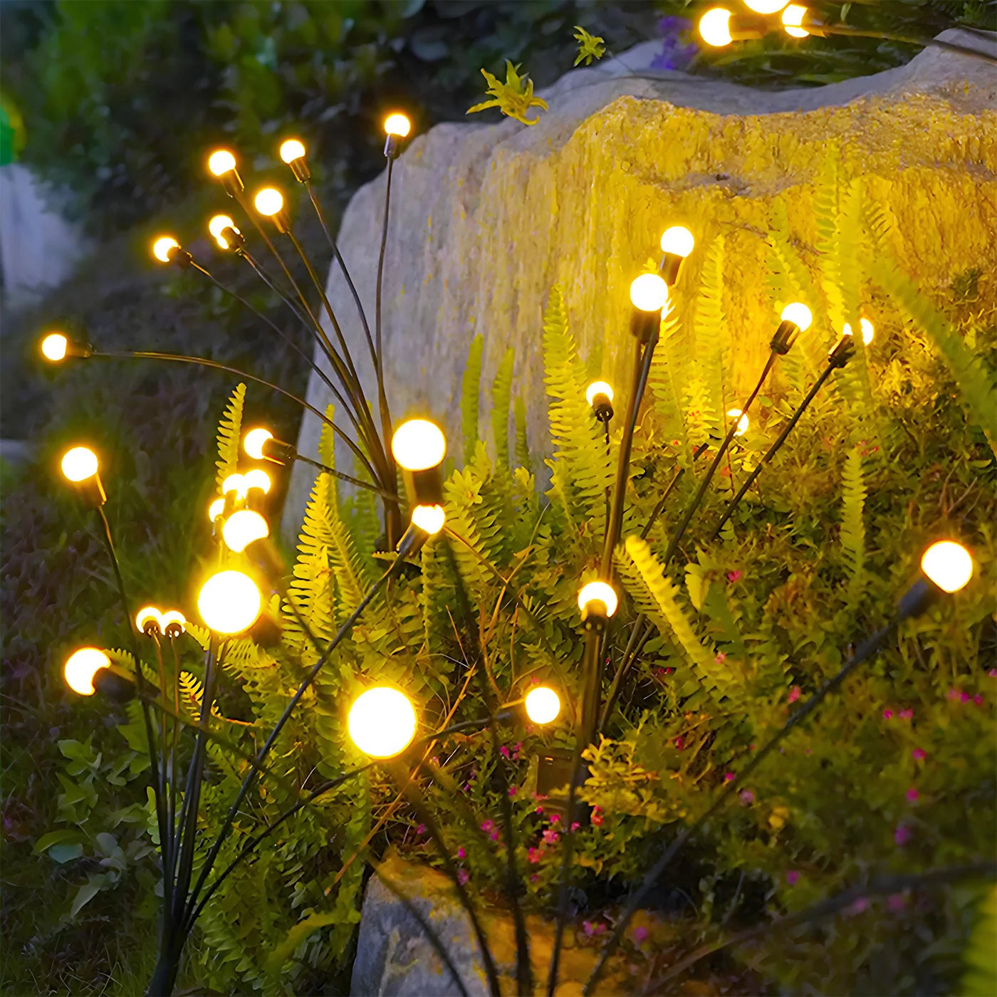 8 Head Solar Firefly LED Outdoor Decorative Garden Pathway Lights
