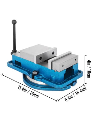 SucceBuy 3 Inch / 5 Inch Jaw Width Heavy Duty Milling Vise Bench Clamp Vise High Precision, 360 Degree Swiveling Base CNC Vise