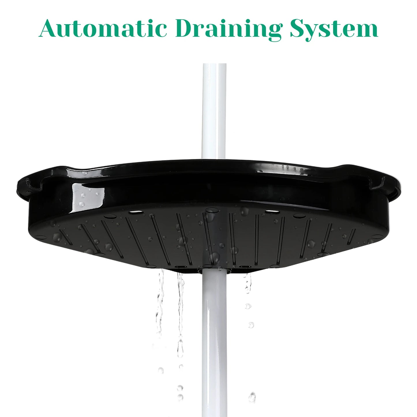 HiMISS Corner Shower Caddy With Tension Pole 4 Tier Organizer