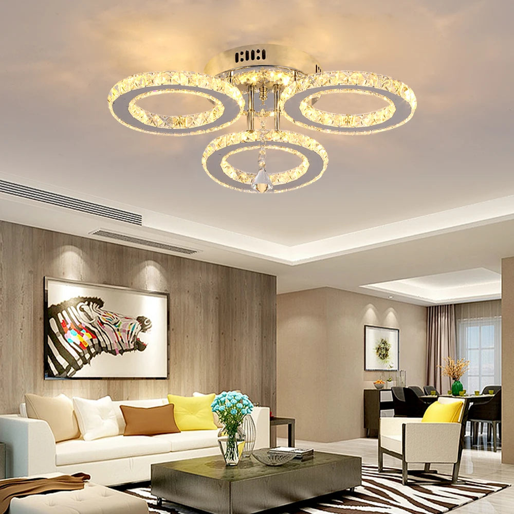Vetrulus Modern Luxury Crystal Ceiling Chandelier for Living Room