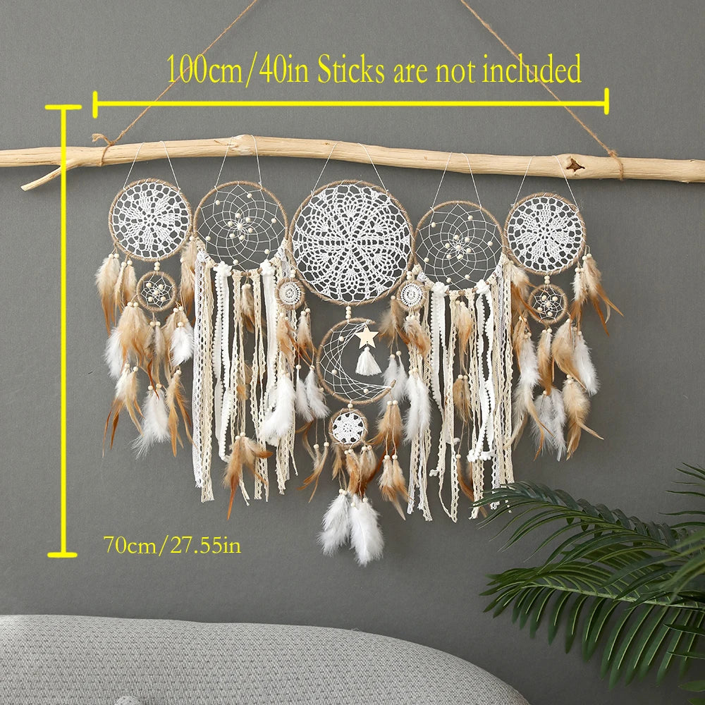 Dromenvanger Bohemian Dreamcatcher Set 5 Piece Wall Decor