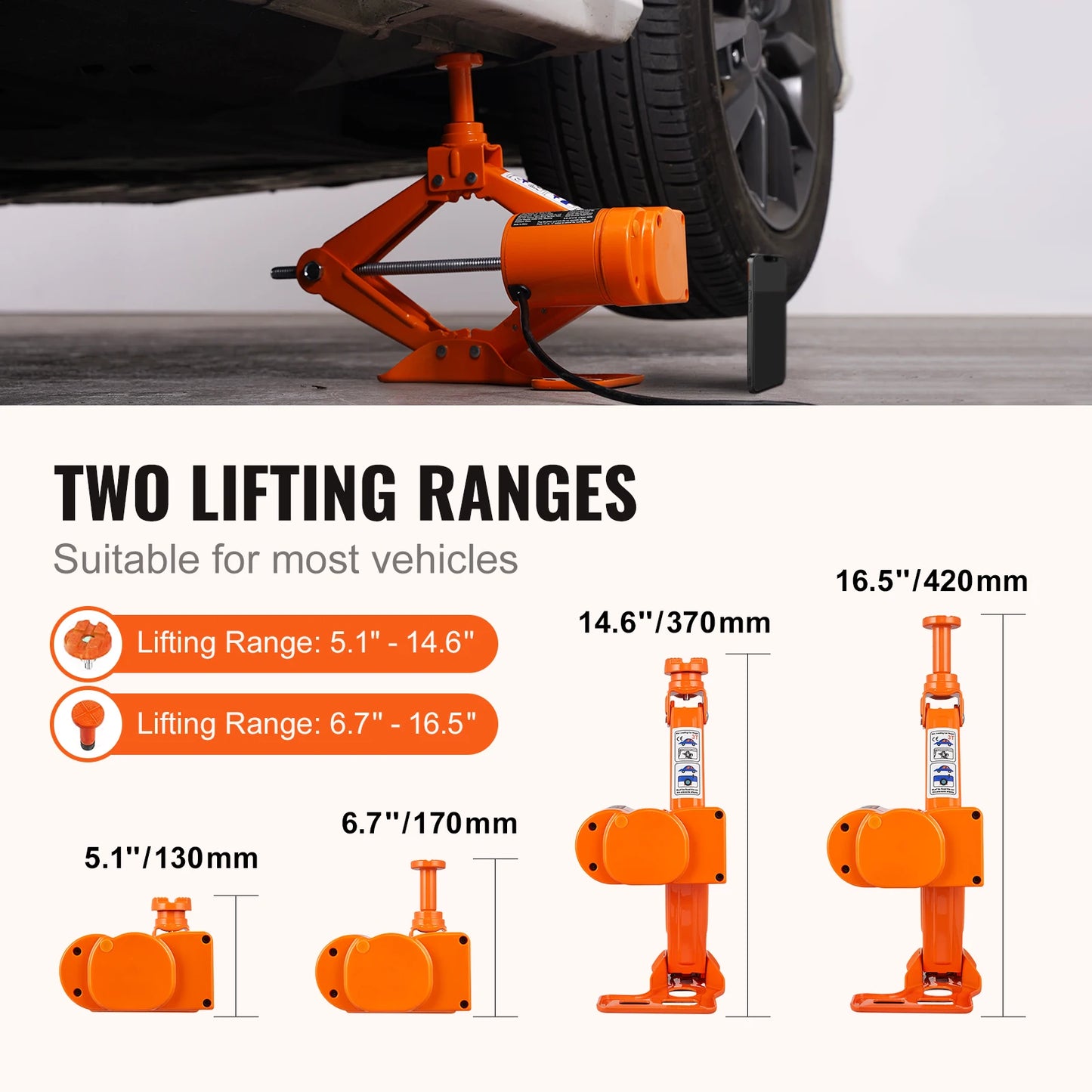 SucceBuy 12V Electric Car Jack Scissor Portable For SUV Truck