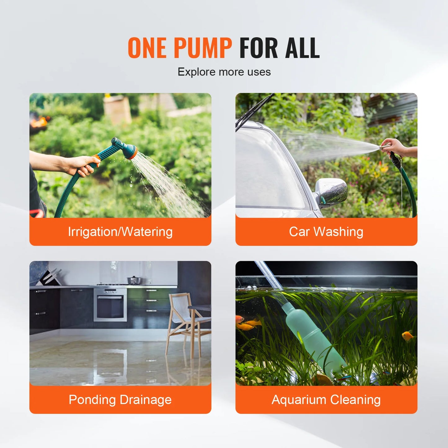 SucceBuy Water Transfer Pump 120V 360 GPH Portable Electric Pump