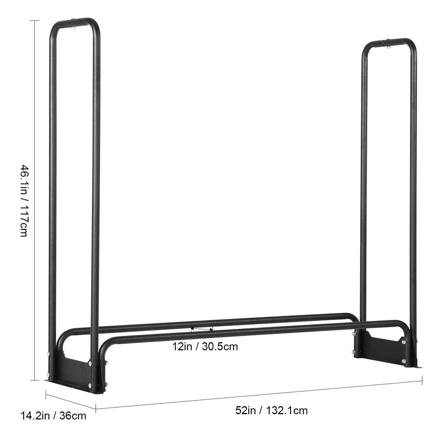 SucceBuy Outdoor Firewood Rack With Cover And Heavy Duty Holder