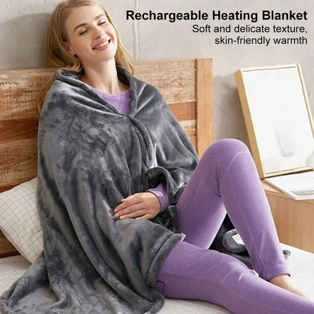Alloet USB Electric Heated Blanket Shawl With 3 Heating Levels