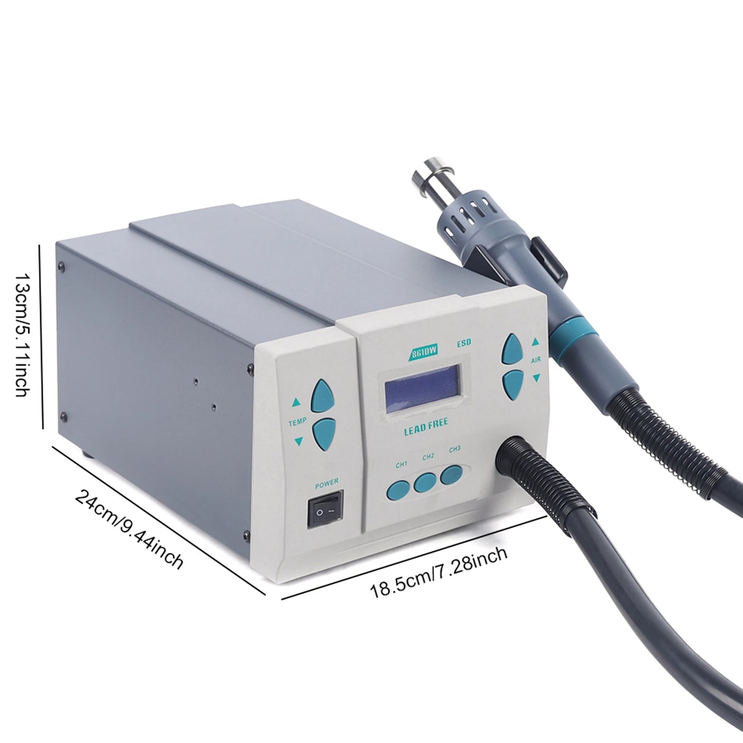CNCEST 1000W Hot Air Rework Station With Digital Display 110V
