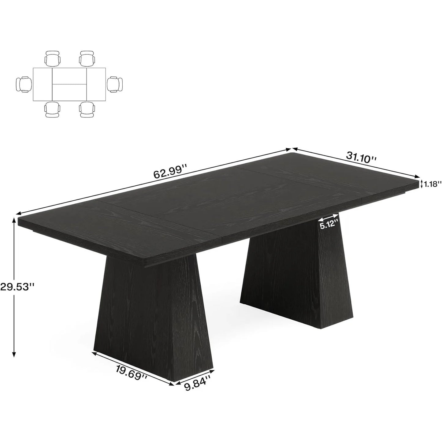 Little Tree Modern Dining Table For Kitchen And Living Room