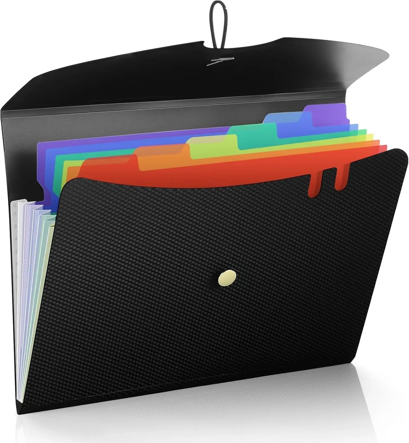 Expandable File Folder With 5 Pockets Polypropylene Organizer Office