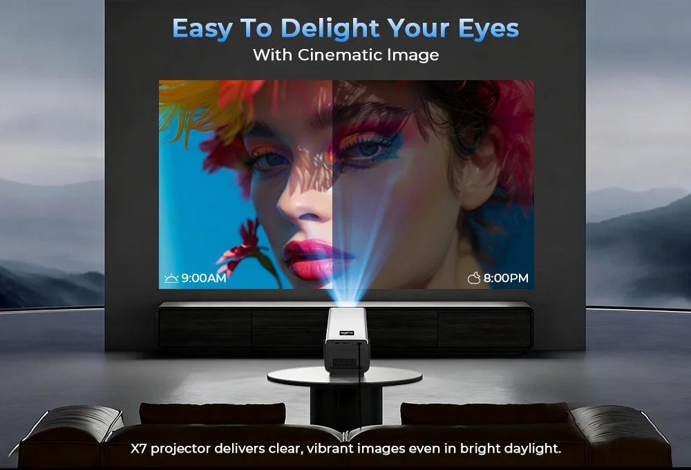 LynCast 8K Support HD Projector With Auto Focus 2000 ANSI