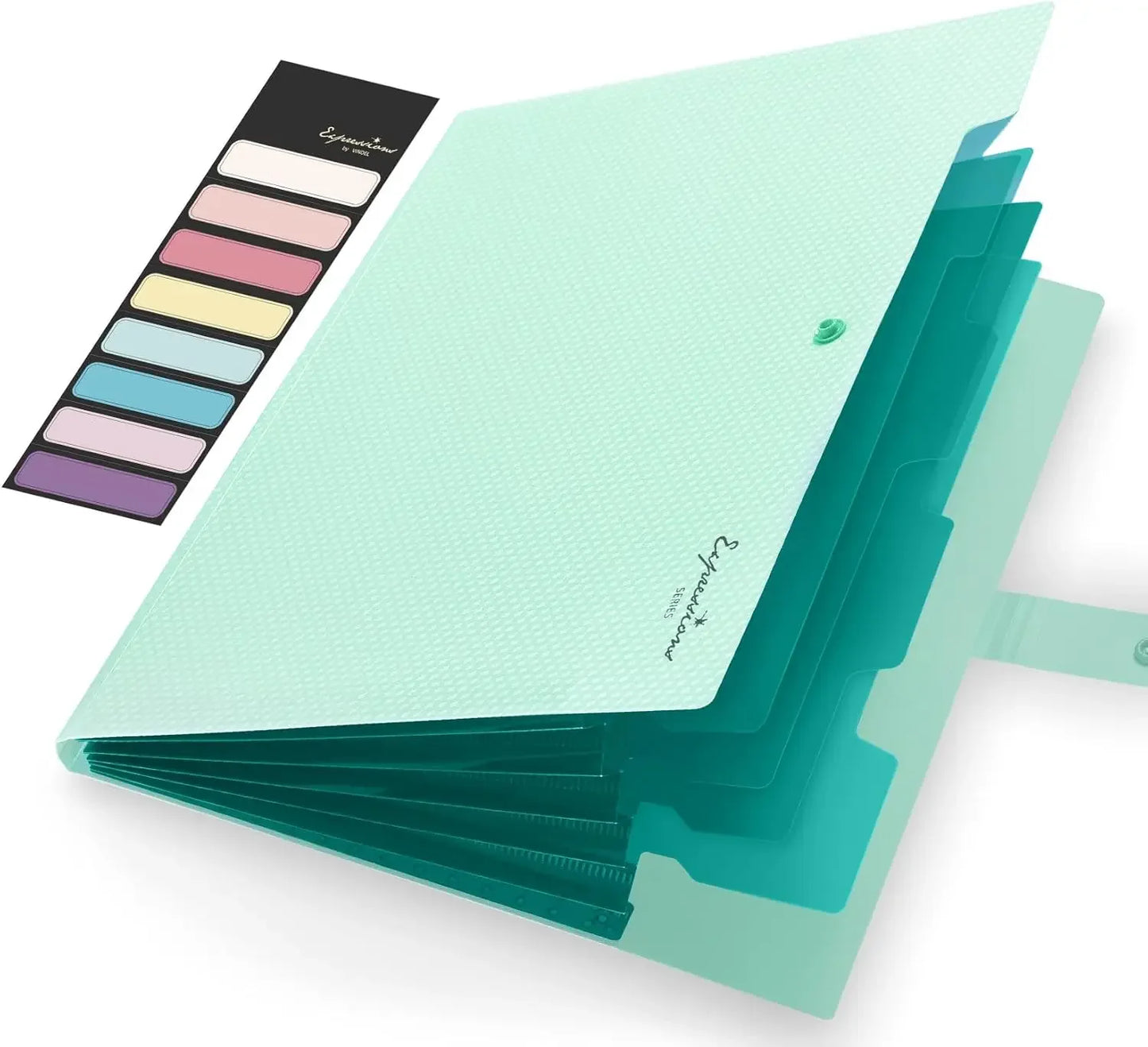 Expandable File Folder With 5 Pockets Polypropylene Organizer Office