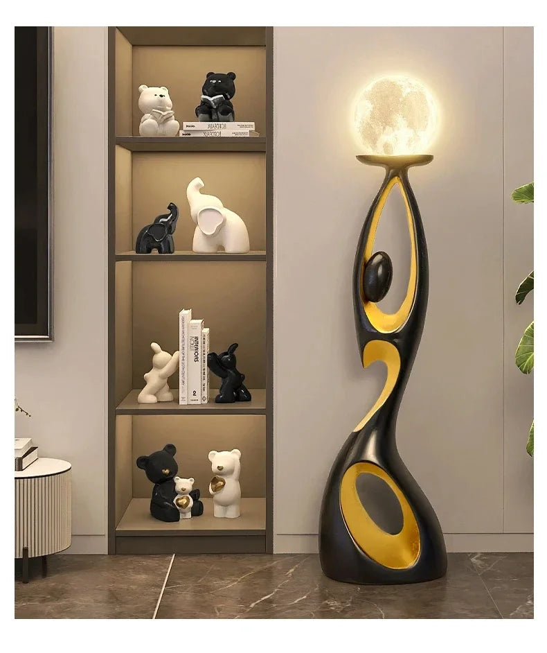 ENERLORD LED Floor Lamp Resin Night Glow For Living Room