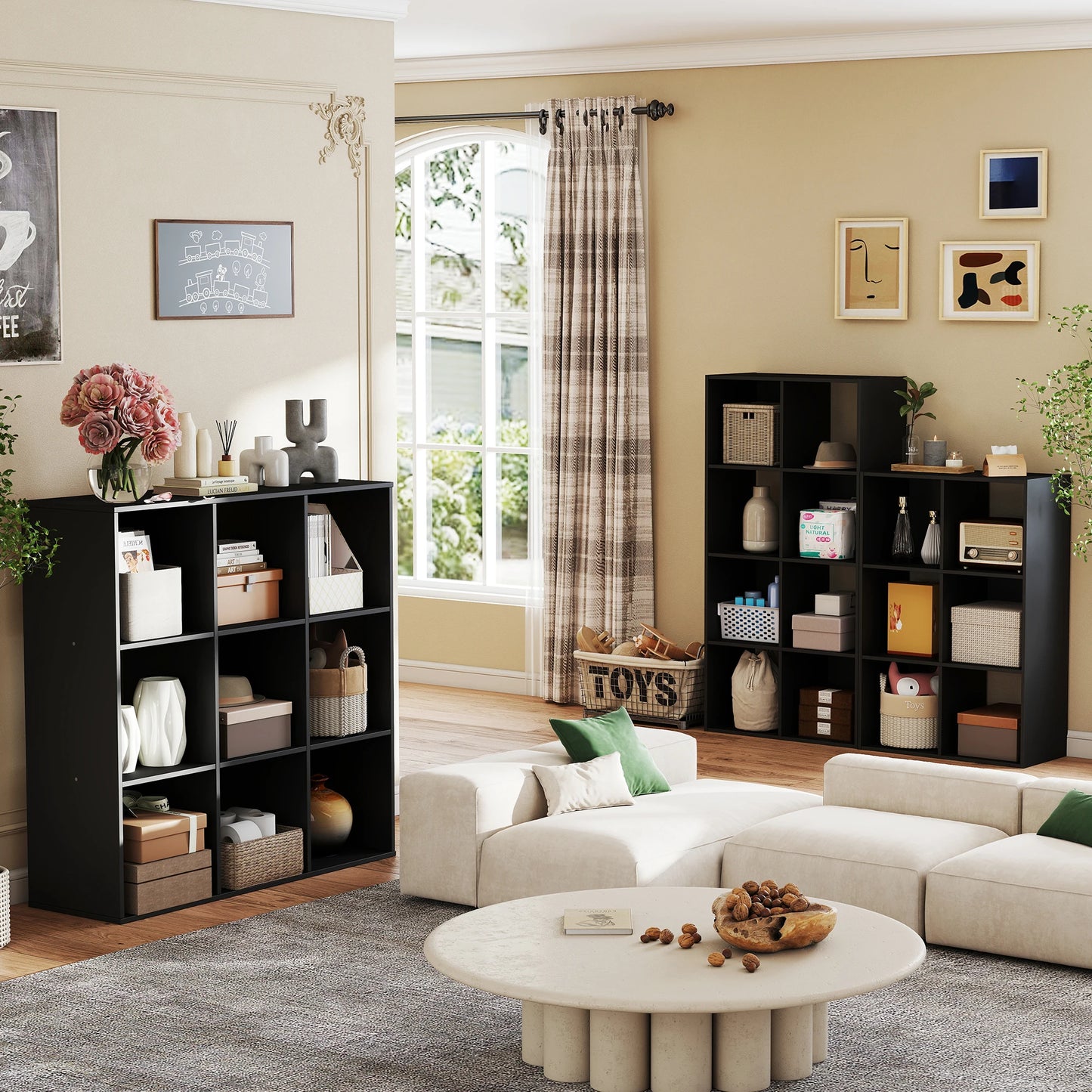 JHK 9 Cube Storage Organizer Open Bookcase For Living Room