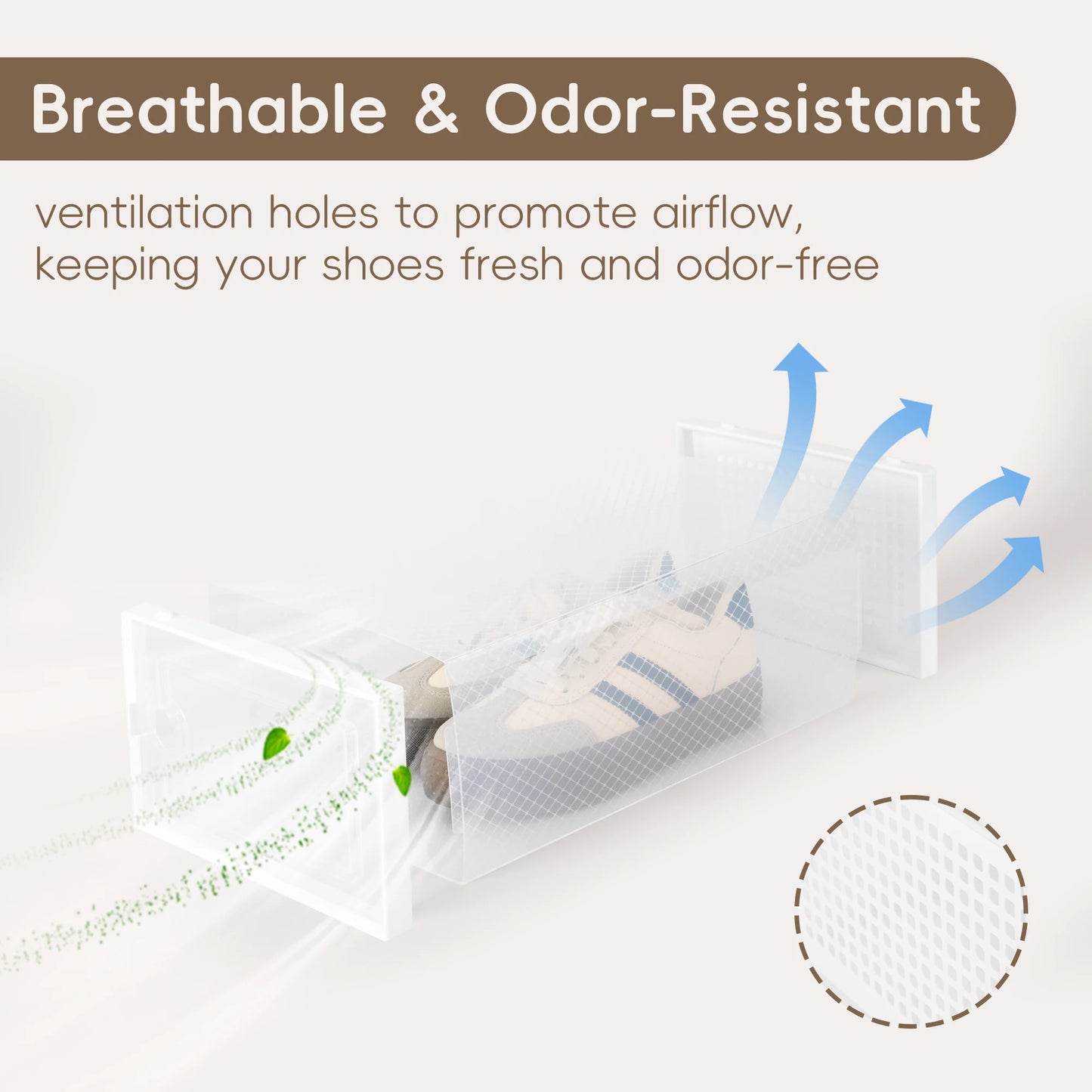 Deli Clear Stackable Shoe Boxes 12 Pack With Lids For Closet