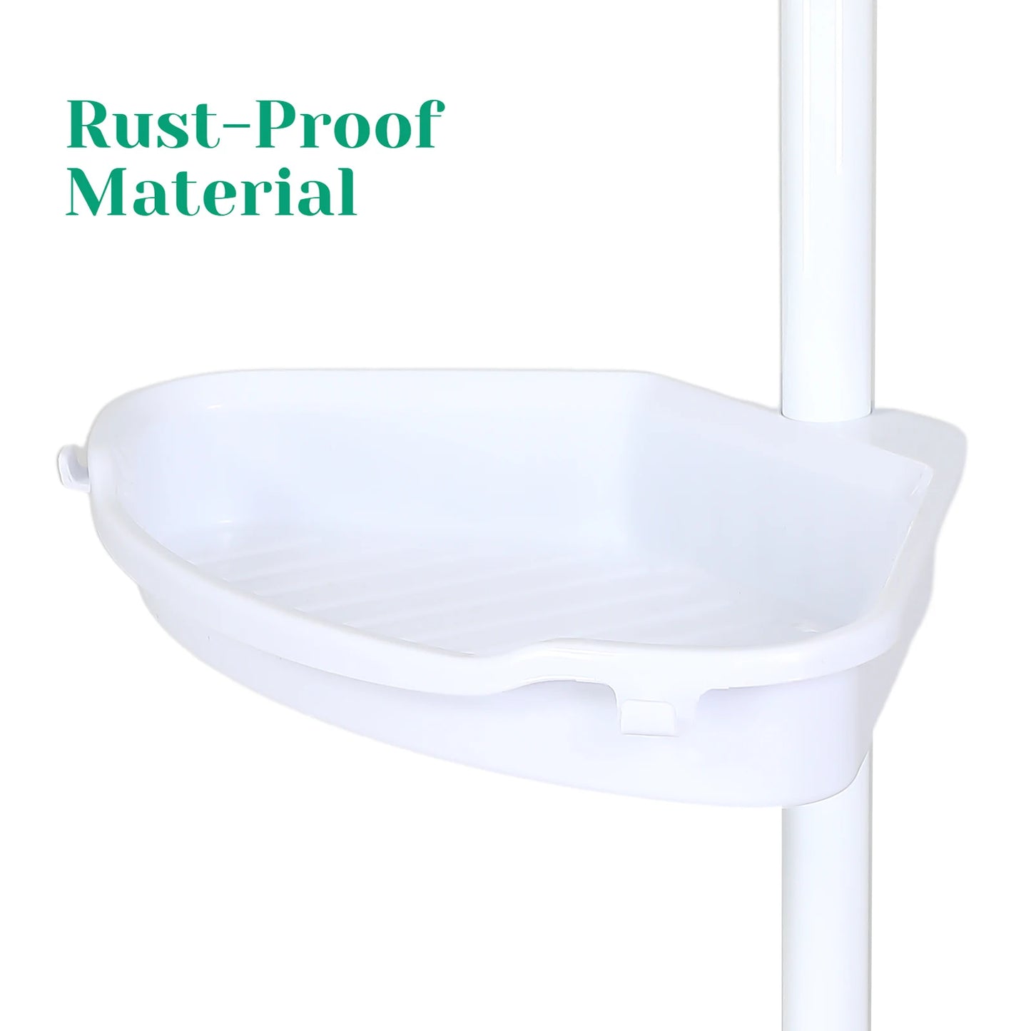 HiMISS Corner Shower Caddy With Tension Pole 4 Tier Organizer