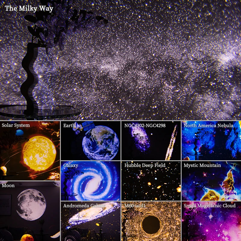 AUSYLE Night Light Galaxy Projector Starry Sky Planetarium Lamp