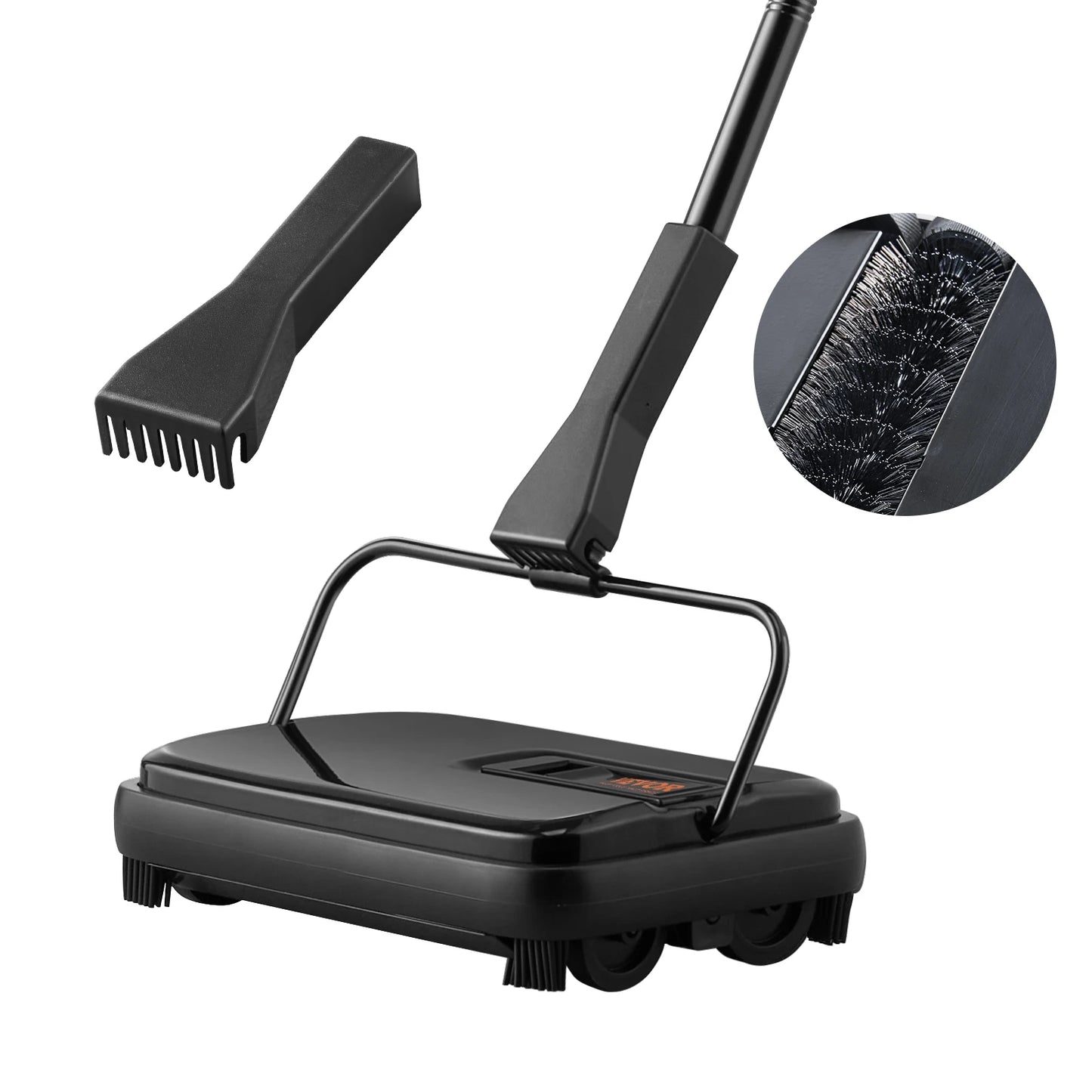 Manual Carpet Sweeper For Rugs And Wood Floors 300ml Dustbin