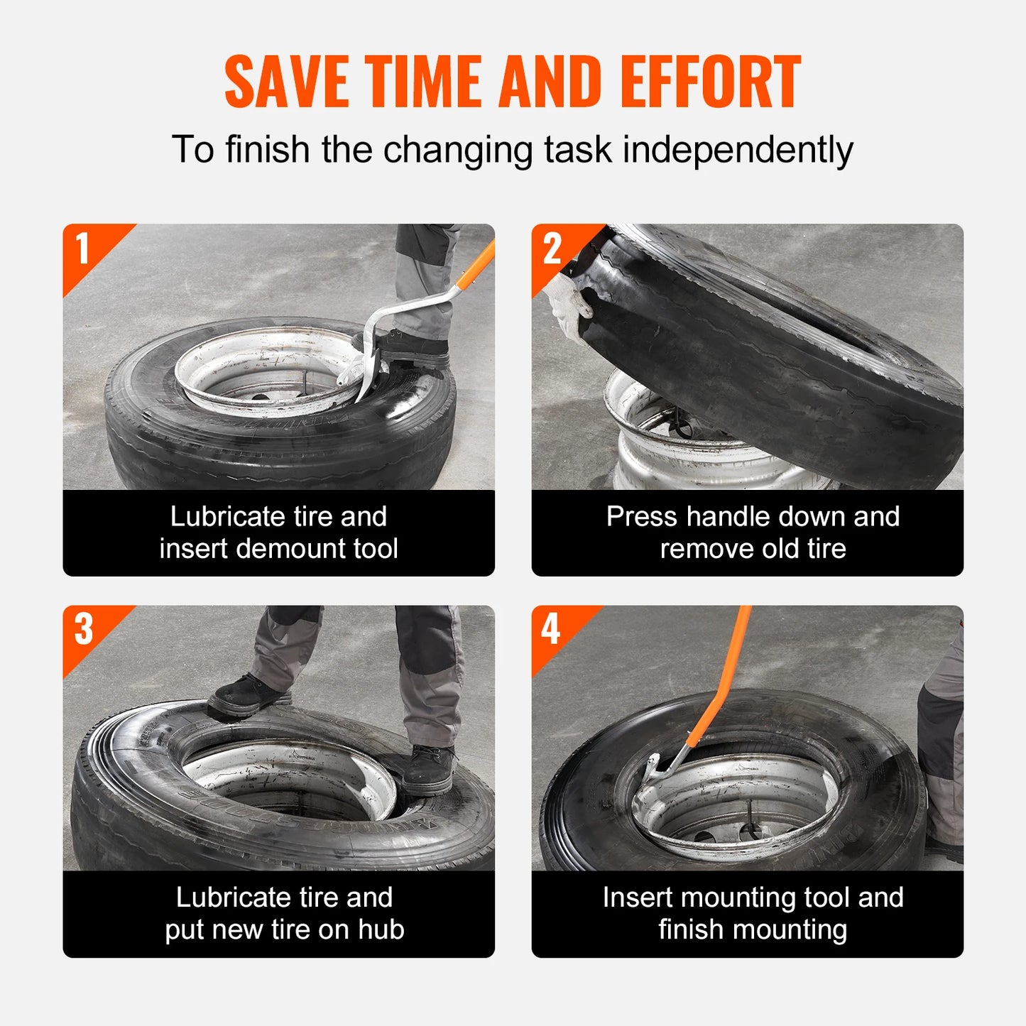 SucceBuy Tire Mount Demount Tool Kit For Car Tire Changing