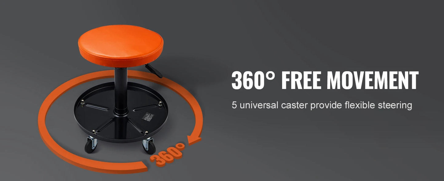 SucceBuy Mechanic Stool Rolling Pneumatic Creeper for Garage Auto Repair