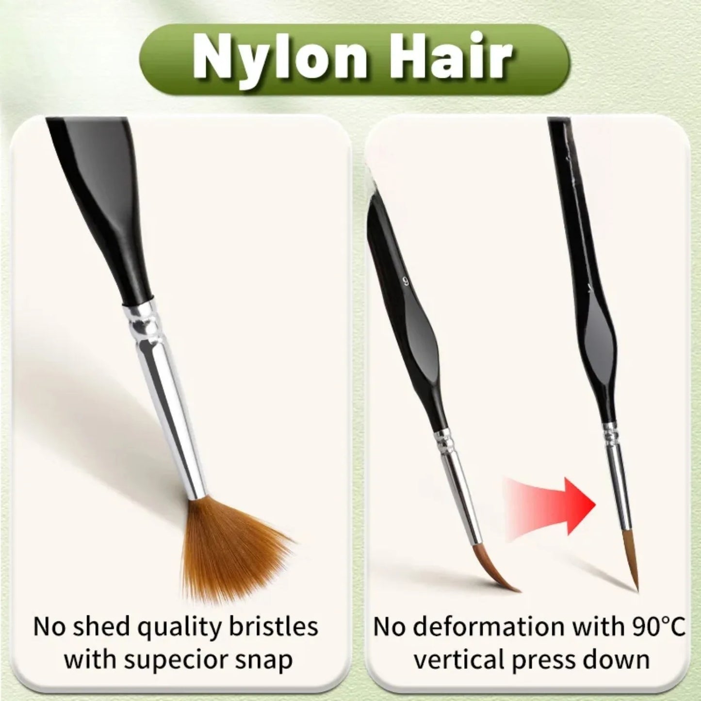 Fine Tip Nylon Paint Brush Set For Acrylic And Miniatures