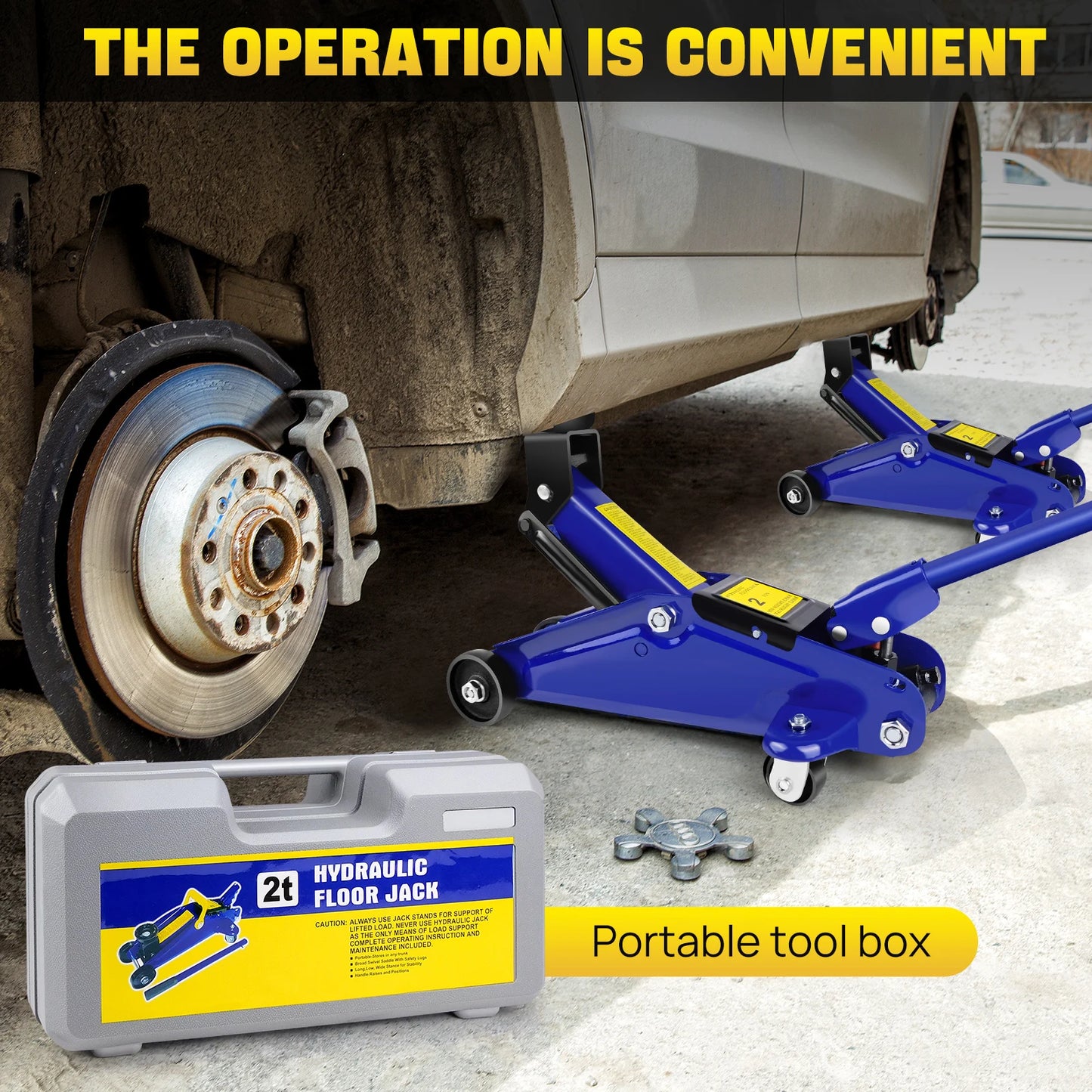 DayPlus Hydraulic Trolley Floor Jack 2 Ton Low Profile