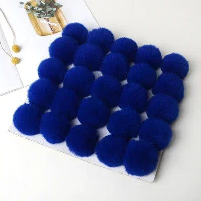 Fluffy Faux Fur Pom Poms For Keychains Hats Scarves DIY