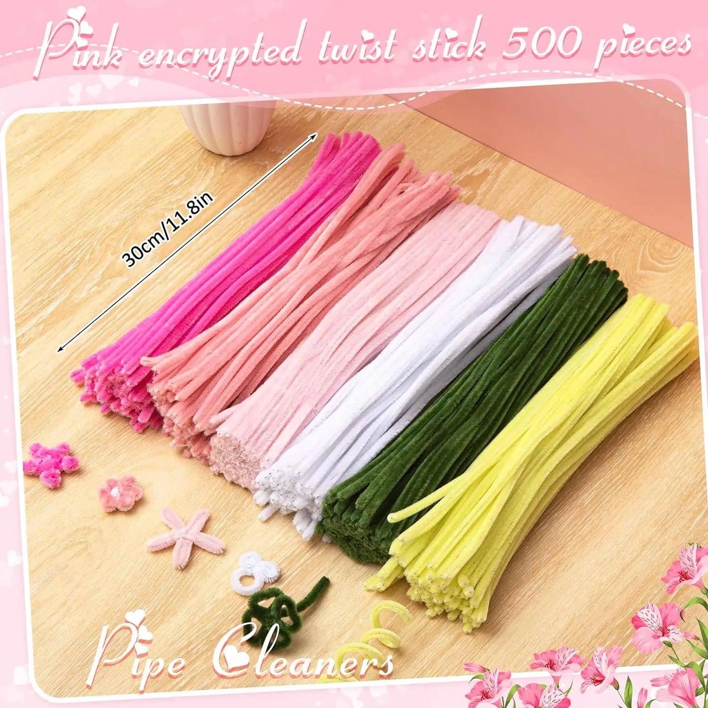 Pipe Cleaners Chenille Stems 300 Pack For DIY Craft Projects