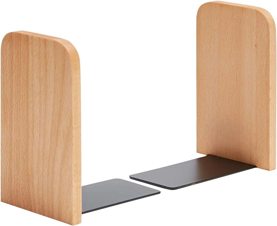 Hign-concerned Heavy Duty Non Slip Bookends Pair for Bookshelf