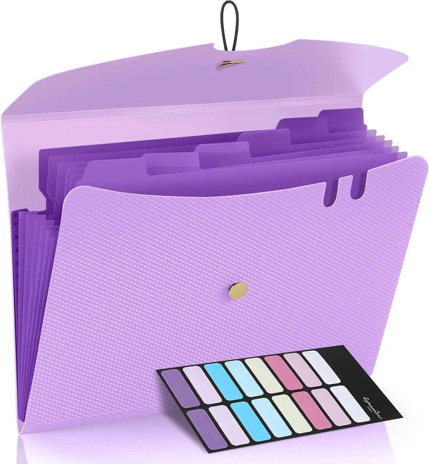 Expandable File Folder With 5 Pockets Polypropylene Organizer Office