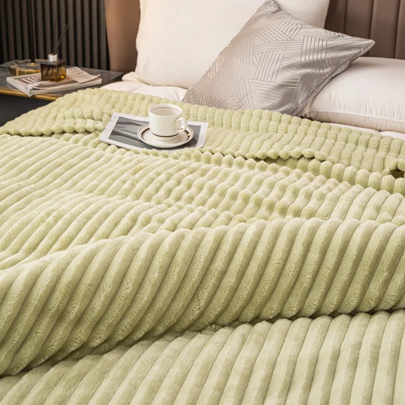 Soft Cashmere Wool Blanket for Sofa Bed with Anti Pilling