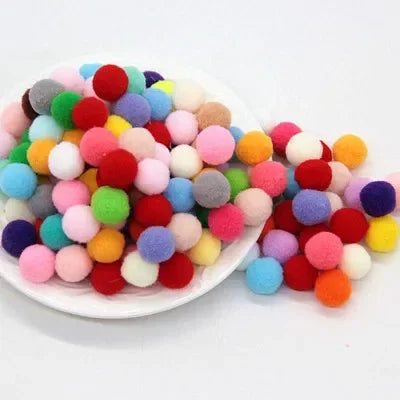 Mini Fluffy Polyester Pom Poms For Diy Crafts And Decor