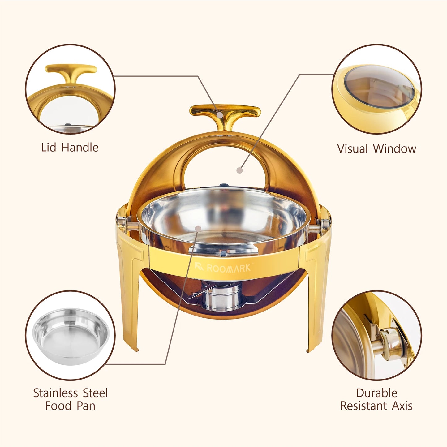 ROOMARK Chafing Dish Buffet Set Stainless Steel Catering Warmer